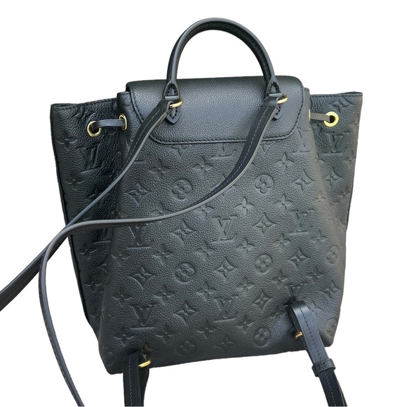 Louis Vuitton Montsouris Backpack NM Monogram Empreinte Leather PM Black - Picture 6 of 11